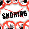 illustration of abstract design concept for no snoring