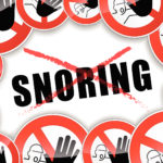 illustration of abstract design concept for no snoring