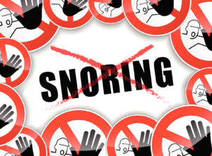 illustration of abstract design concept for no snoring